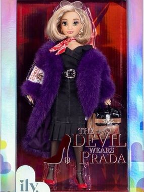 The Devil Wears Prada Purple Faux-Fur Coat Women's Jacket
